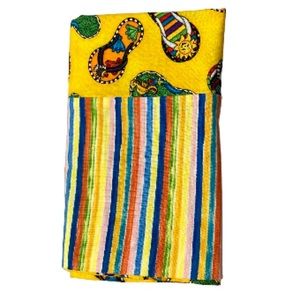 FLIP FLOP Rainbow Pillow Case Beach Theme Bright Colorful Stripes Standard Size